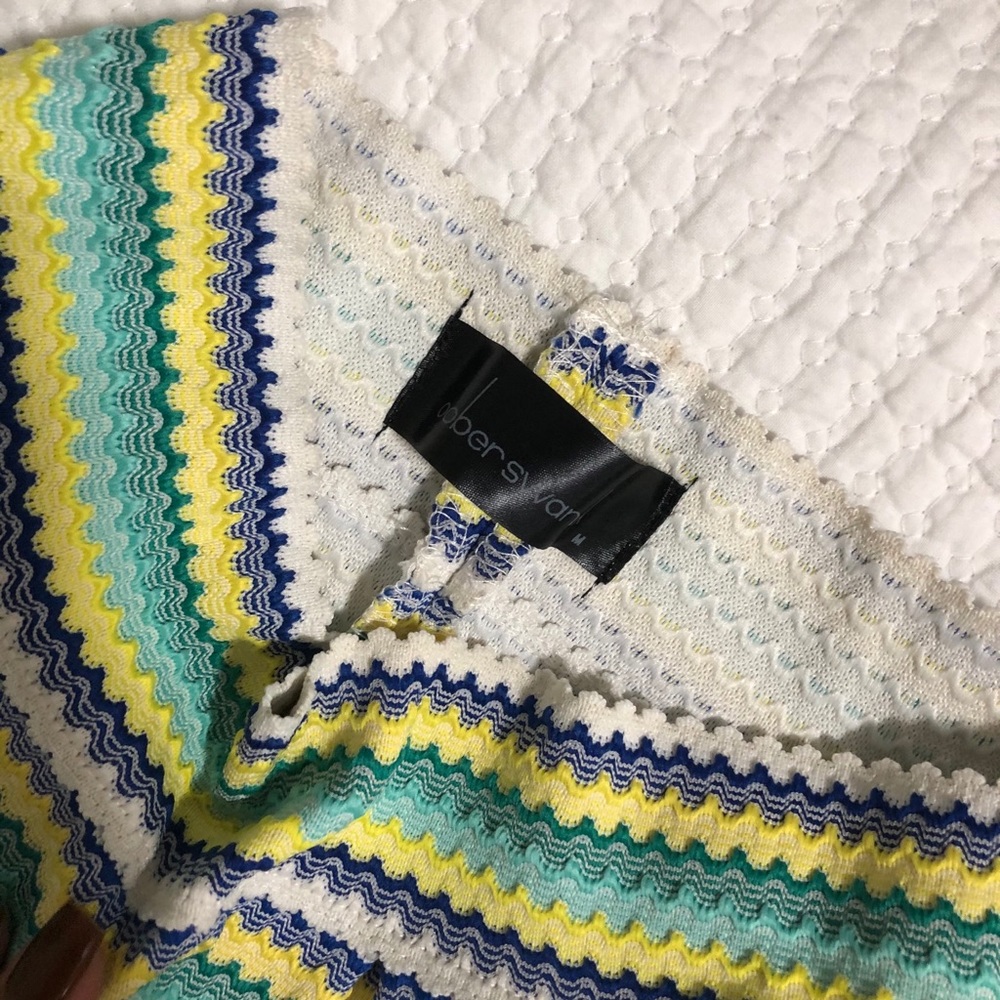 Poner Swank Structured Stripe Skirt Size Medium. - image 2